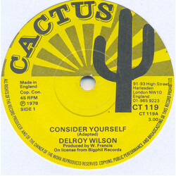 Delroy Wilson Consider Yourself USED VINYL 7INCH