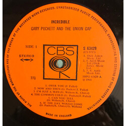 Gary Puckett & The Union Gap Incredible Vinyl LP USED