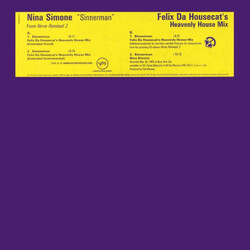 Nina Simone Sinnerman (Felix Da Housecat's Heavenly House Mix) USED VINYL 12INCH 33 S RPM