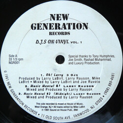 Various D.J.s On Vinyl Vol. 1 USED VINYL 12INCH 33 S RPM
