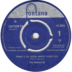 The Miracles What's So Good About Goodbye USED VINYL 7INCH 45 RPM SINGLE