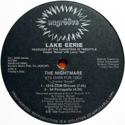 Lake Eerie The Nightmare (Its Over For You) USED VINYL 12INCH 33 S RPM STEREO