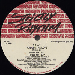 S.R.-1 You Got The Love / Da Rhythm USED VINYL 12INCH 33 S RPM