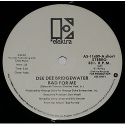 Dee Dee Bridgewater Bad For Me USED VINYL 12INCH 33 S RPM PROMO STEREO