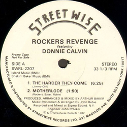 Rockers Revenge / Donnie Calvin The Harder They Come Vinyl 12" USED