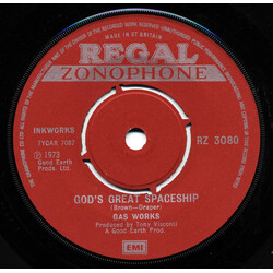 Gas Works God's Great Spaceship USED VINYL 7INCH 45 RPM SINGLE