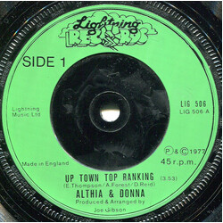 Althea & Donna / The Mighty Two Up Town Top Ranking / Calico Suit USED VINYL 7INCH 45 RPM SINGLE REPRESS