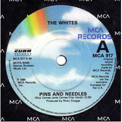 The Whites Pins And Needles / Move It On Over USED VINYL 7INCH 45 RPM SINGLE