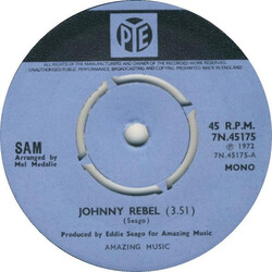 Sam (63) Johnny Rebel USED VINYL 7INCH 45 RPM SINGLE MONO