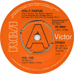Dolly Parton You Are USED VINYL 7INCH SINGLE PROMO