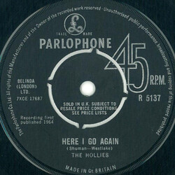 The Hollies Here I Go Again USED VINYL 7INCH 45 RPM SINGLE