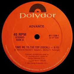 Advance Take Me To The Top USED VINYL 12INCH 45 RPM