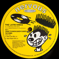 Todd Terry / The Latin Kings I Want To Know (Quiero Saber) (The Remix) USED VINYL 12INCH 33 S RPM STEREO