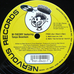 M-Theory / Tanya Beecham Free (As I Want 2 Be!) USED VINYL 12INCH 33 S RPM