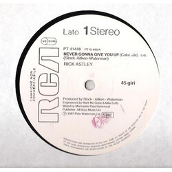 Rick Astley Never Gonna Give You Up USED VINYL 12INCH MAXI-SINGLE PROMO STEREO