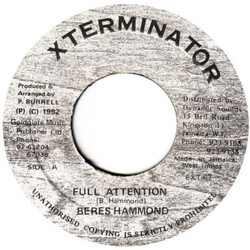Beres Hammond Full Attention USED VINYL 7INCH 45 RPM REPRESS
