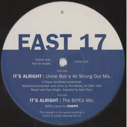 East 17 It's Alright USED VINYL 12INCH 45 RPM SINGLE PROMO