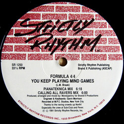 Formula 4/4 Throwdown The Madness / You Keep Playing Mind Games USED VINYL 12INCH 33 S RPM