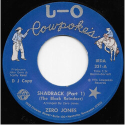Zero Jones Shadrack (The Black Reindeer) USED VINYL 7INCH 45 RPM SINGLE PROMO