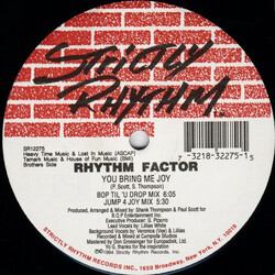 Rhythm Factor You Bring Me Joy USED VINYL 12INCH 33 S RPM