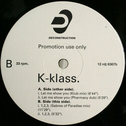 K-klass Let Me Show You USED VINYL 12INCH 33 S RPM PROMO