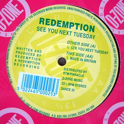Redemption (8) See You Next Tuesday USED VINYL 12INCH 33 S RPM STEREO