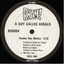 A Guy Called Gerald Voodoo Ray (Remix) USED VINYL 12INCH 33 S RPM SINGLE