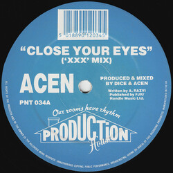 Acen Close Your Eyes ('XXX' Mix) / Close Your Eyes (Vitamin 'E' Mix) USED VINYL 12INCH 45 RPM