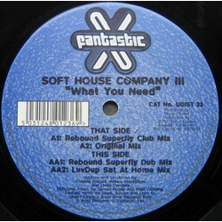 Soft House Company What You Need (Mixes) USED VINYL 12INCH 33 S RPM
