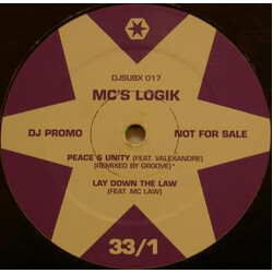 MC's Logik Peace & Unity USED VINYL 12INCH 33 S RPM PROMO