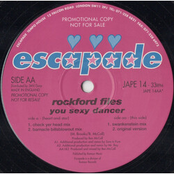 The Rockford Files You Sexy Dancer USED VINYL 12INCH 33 S RPM PROMO