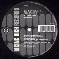 The Dark Syndicate (2) Feel The Fire / Do It Jah USED VINYL 12INCH 33 S RPM