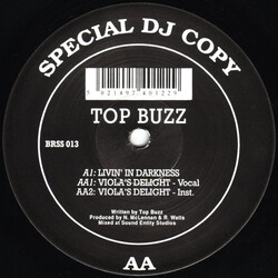 Top Buzz Livin' In Darkness / Viola's Delight USED VINYL 12INCH 33 S RPM