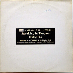 Speaking In Tongues I Feel Free c/w Devil's House & Red Dust USED VINYL 12INCH 45 RPM LIMITED EDITION PROMO STEREO