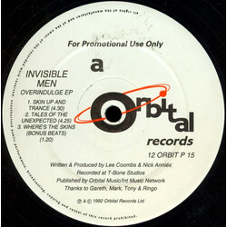 Invisible Men Overindulge EP USED VINYL 12INCH EP PROMO