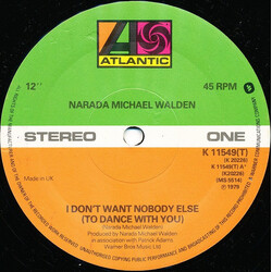 Narada Michael Walden I Don't Want Nobody Else (To Dance With You) USED VINYL 12INCH 45 RPM SINGLE STEREO