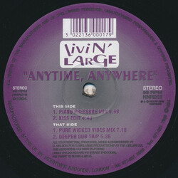 Livin' Large Anytime, Anywhere USED VINYL 12INCH 33 S RPM STEREO