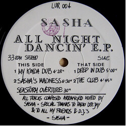 Sasha (2) All Night Dancin' E.P. USED VINYL 12INCH 33 S RPM EP
