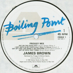 James Brown Froggy Mix #1 USED VINYL 12INCH MIXED 45 RPM