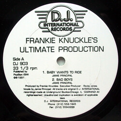 Frankie Knuckles Ultimate Production USED VINYL 12INCH REISSUE 33 S RPM