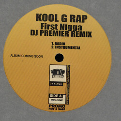 Kool G Rap First Nigga (DJ Premier Remix) USED VINYL 12INCH PROMO