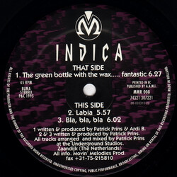 Indica The Green Bottle With The Wax..... Fantastic USED VINYL 12INCH 45 RPM