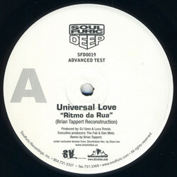 Universal Love Ritmo Da Rua (Brian Tappert Remixes) USED VINYL 12INCH 45 RPM TEST PRESSING