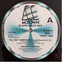 Smokey Robinson Tell Me Tomorrow USED VINYL 12INCH 45 RPM SINGLE