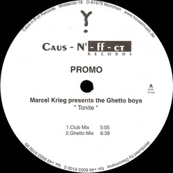 Marcel Krieg / The Ghetto Boys (4) Tonite USED VINYL 12INCH PROMO