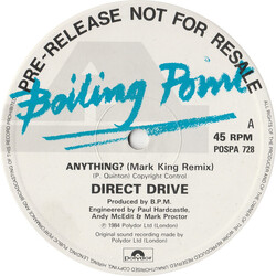 Direct Drive (3) Anything? USED VINYL 12INCH 45 RPM PROMO