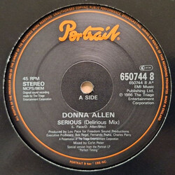 Donna Allen Serious (Delirious Mix) USED VINYL 12INCH
