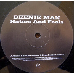 Beenie Man Haters And Fools USED VINYL 12INCH PROMO