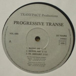 Progressive Transe Manic Jig USED VINYL 12INCH 33 S RPM STEREO