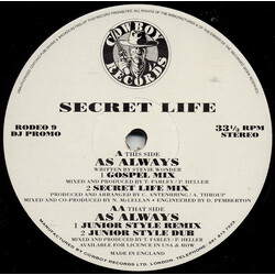 Secret Life As Always USED VINYL 12INCH 33 S RPM PROMO STEREO